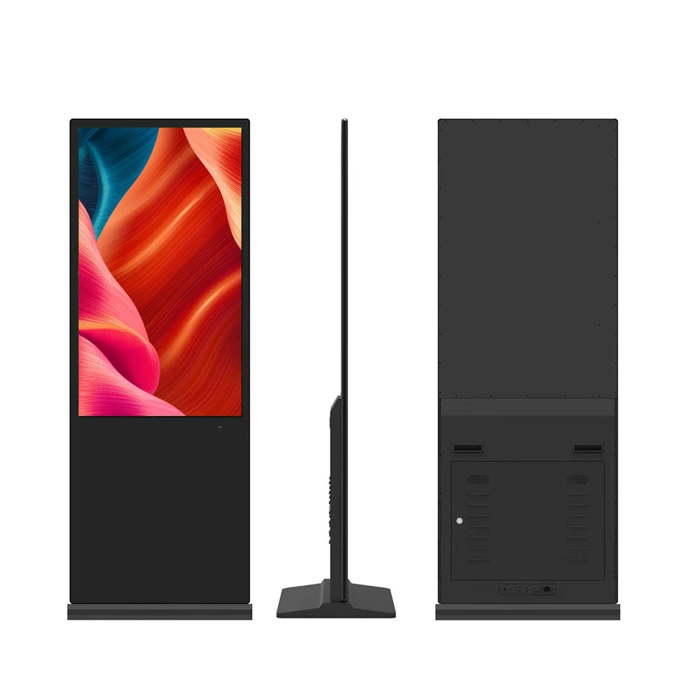 50 дюймов ультра-тонкий напольный рекламный Крытый ЖК-дисплей digital signage Дисплей Android сенсорный экран
