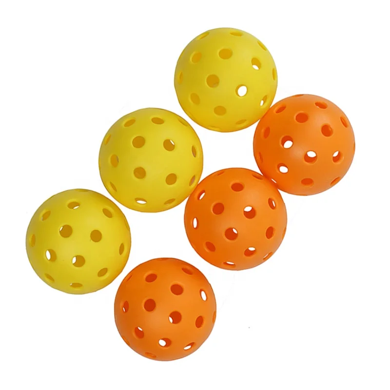 Amazon Hot Sale Outdoor Optimized Pickleball Ball 40 Hole Outdoor Pickleball Court Wholesale Pickleball Balls Gold Custom Colors