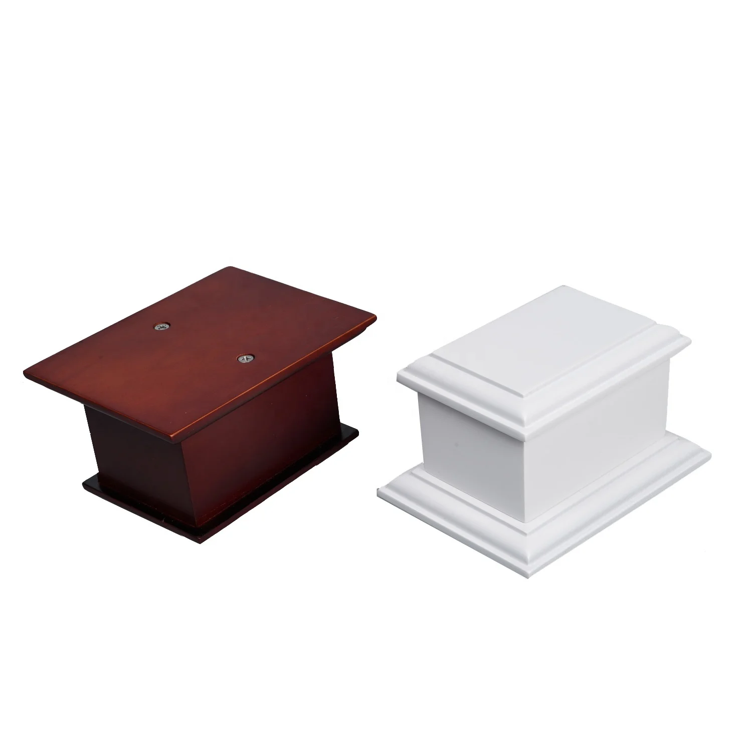 100% Oak Solid Wood Funeral Urn Supplies Custom Size Cremation Small Pet Wood Urns