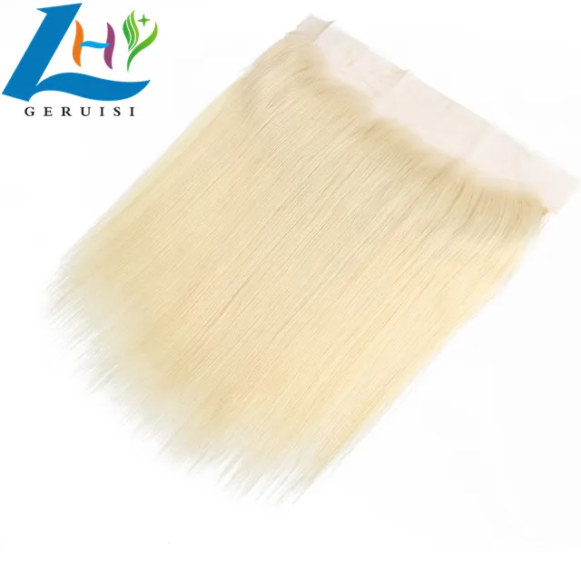 Natural PrePlucked Transparent 613 HD Lace Frontal Pure Peruvian Human Hair Mink Virgin Straight Hair 13x4 Lace Frontal