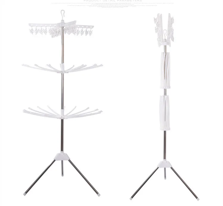 Durable Scalable Height Foldable Stand Towel Rack Bathroom Baby Clothes Dryer Rack