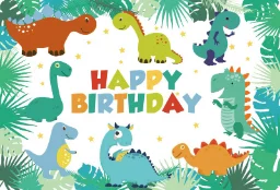 Customized Dinosaur Jungle Forest Animal Safari Party Kids Baby Shower Birthday Backdrop Photography Background for Photo Studio
