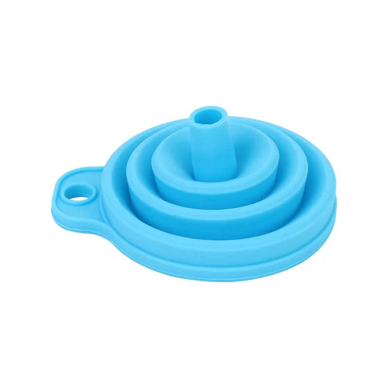 OEM&ODM Small/Large  Kitchen Funnel Filling Water Bottle Liquid Transfer Food Grade Foldable Silicone Collapsible Funnels