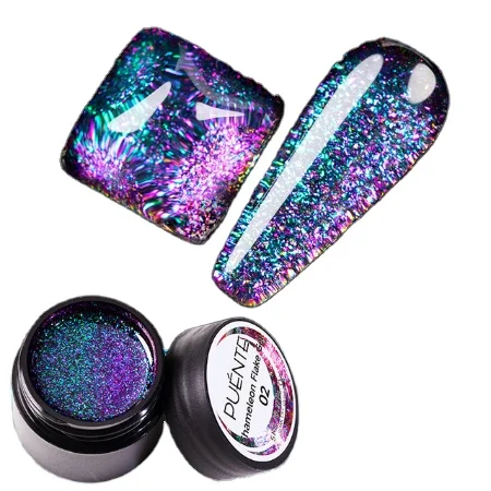 Chameleon Flake Gel Nail Polish Sparkling Aurora Sequins Nail Gel 5ML Soak Off UV Glitter Gel Varnish Hybrid Nail Art Decoration