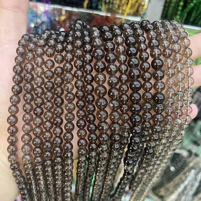 4-10mm Natural Stone Crystal Beads DIY Bracelet Making Tiger Eye Rose Quartz Lapis Lazuli Citrine-Jewelry Findings Components