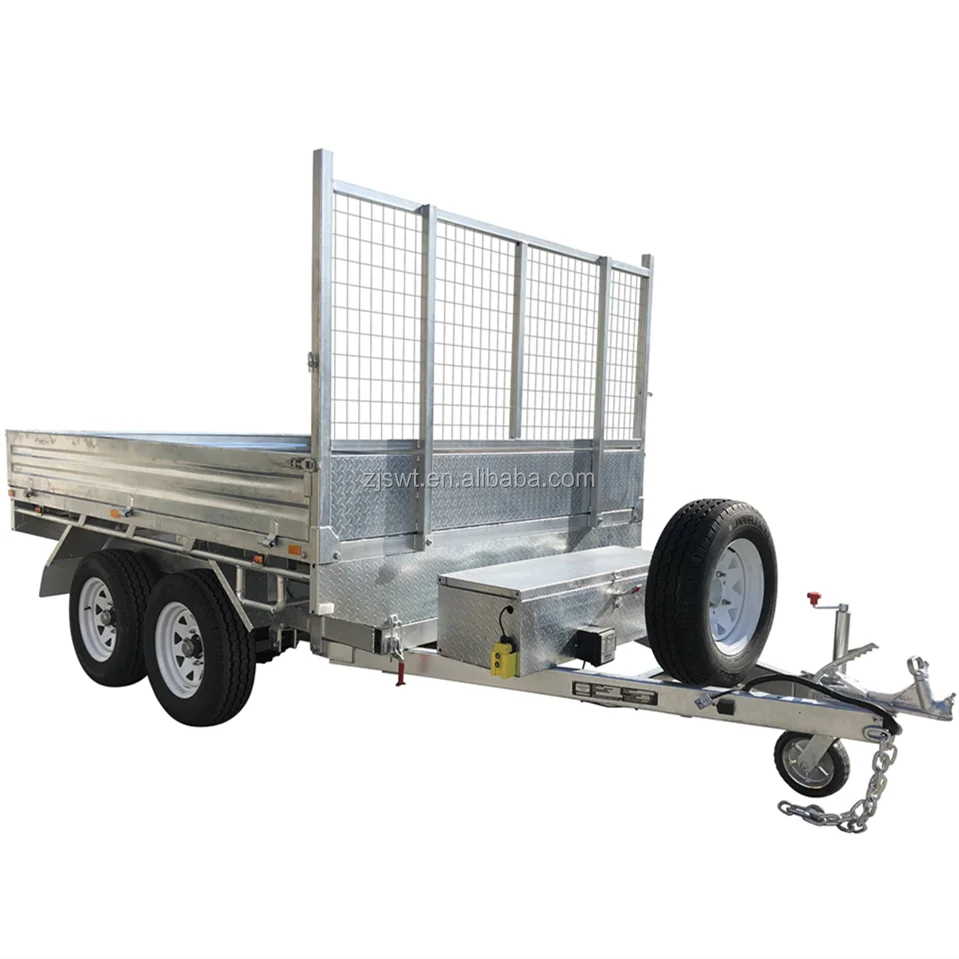 12x7  flatbed  tipping trailer