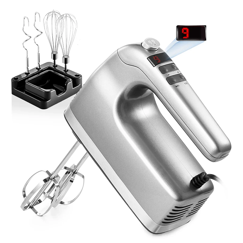 Fully Copper Motor Hand Mixer with Digital display and Time function Food Processor 350W 220V