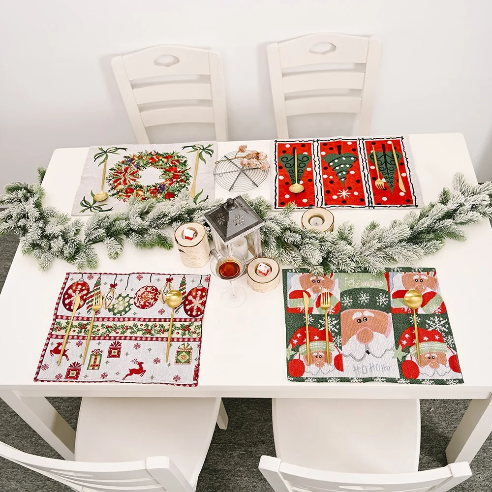 
Wholesale 2020 New Christmas Cartoon Ecofriendly Tablecloth Home Table Decoration Table Mat For Christmas Placemat 