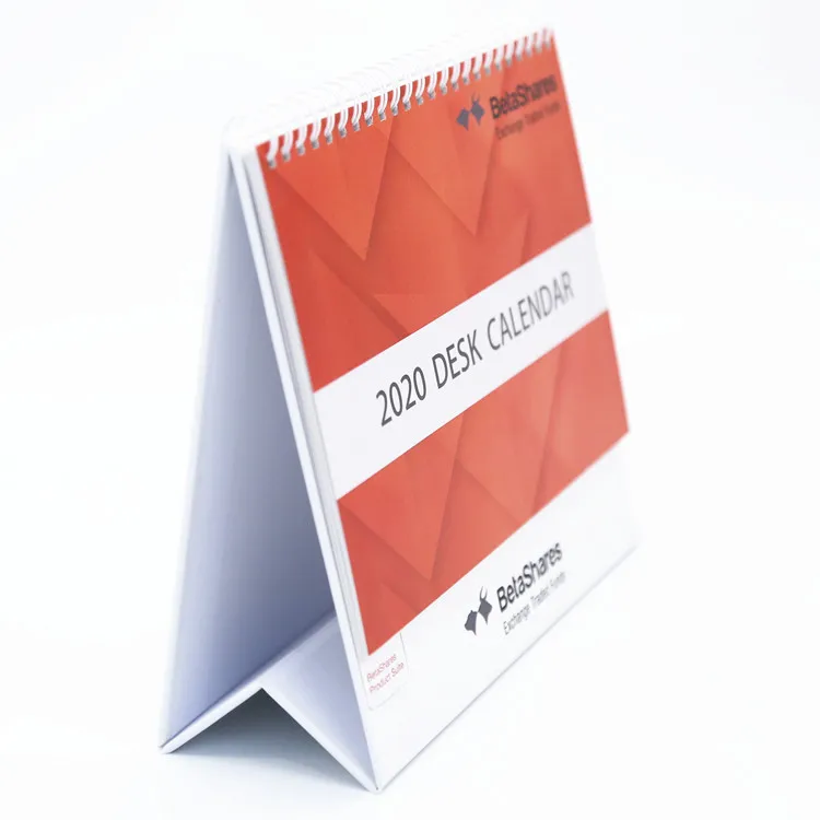 
2020 Wholesale craft cover 12 month custom table desk desktop calendar printing 