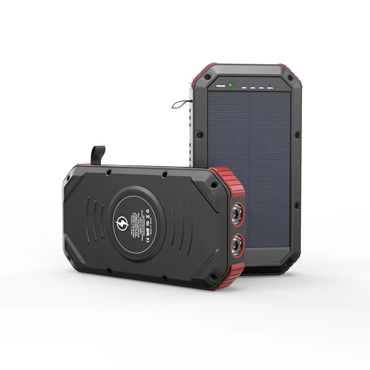 
30000mah Solar Charger Outdoor Rugged Waterproof Portable Charger Wireless Powerbank Solar Power Bank 