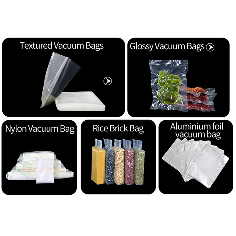 Customized Size Large Food Fruit Beef Freezer Storage Moisture-Proof Plastic PE/PA Nylon 3-side Seal Packaging Vacuum Sealer Bag