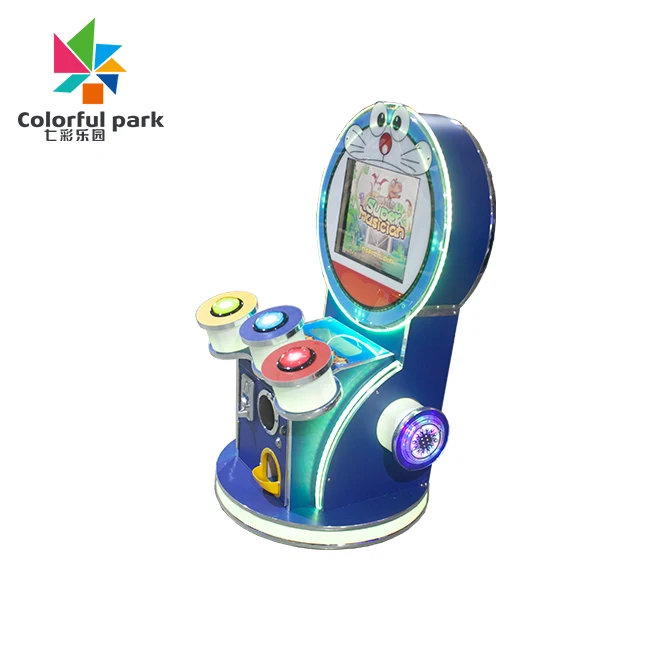 colorful park good price coin operated kid drumming game machine video display drummer arcade game