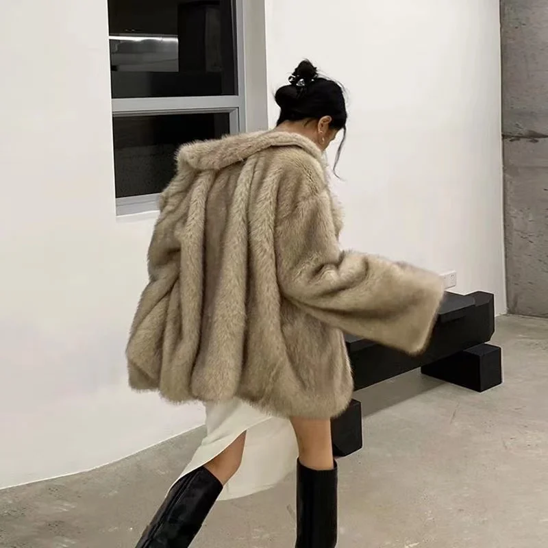 2022 Luxury Winter Fur Coat Fashion Racoon Genuine Fox Fur Coat for women