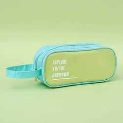 New Arrivals portable large-capacity pencil case Double-layer zipper student stationery storage bag multi-functional pencil bag