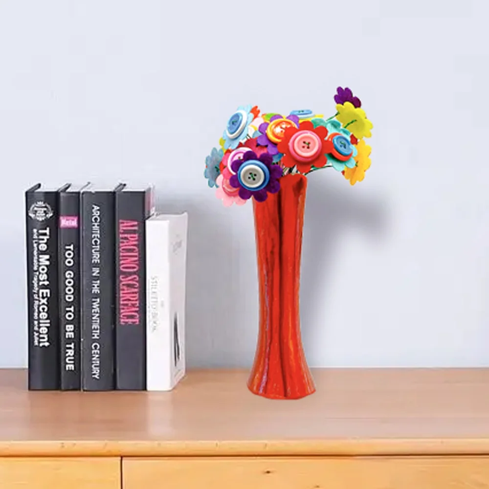 DIY Felt Flower Vase For Kid 6+ Make Your Own Floral Vases Art and Crafts Vase for Home decor