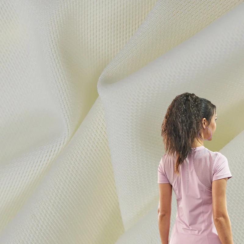 Нейлоновая 82% спандекс 18% полуглянцевая мощная сетчатая ткань для одежды/костюма/спортивной одежды