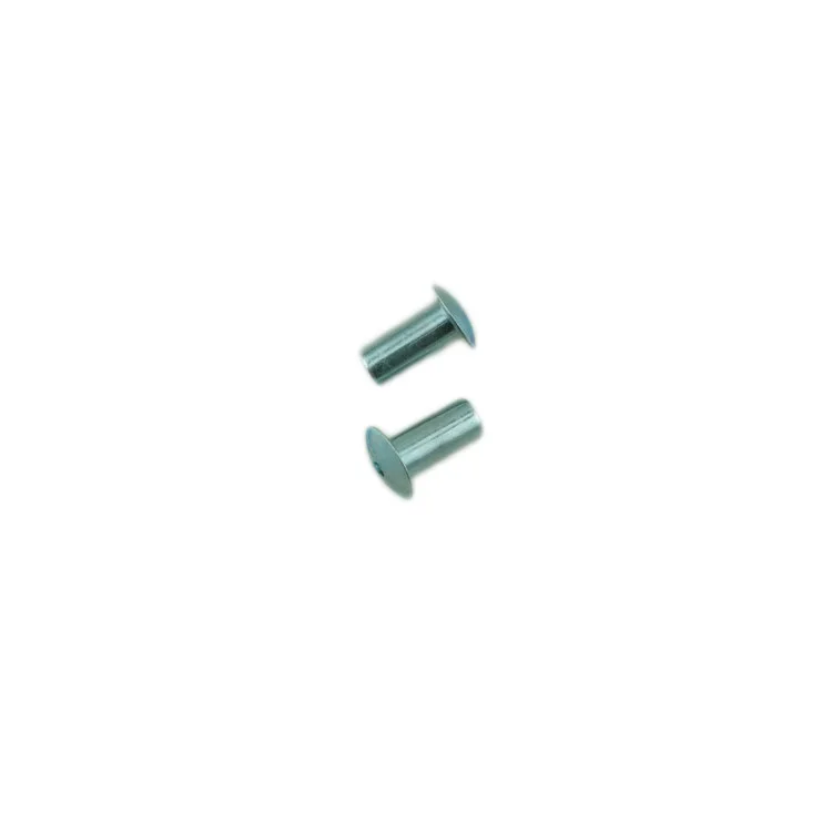 Nonstandard custom plated flat round head  semi-tubular rivets
