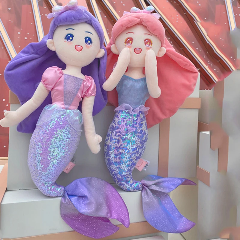 Custom Mermaid Plush Doll Toys Girl Gifts Factory Price Wholesale Plushie Stuffed Mermaids Animal Peluche de sirena
