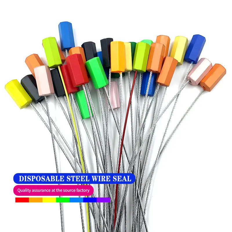 Customized length Hexagon plastic ABS coated container truck wire rope cable seal lock from China