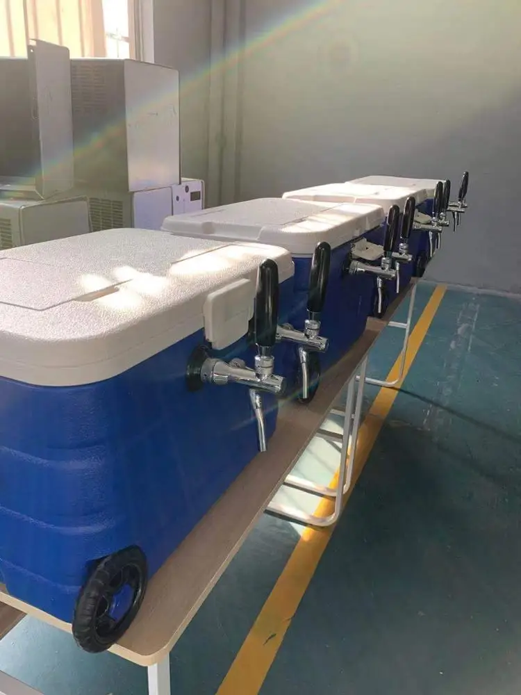 Stainless Steel Coils Jockey Box Cooler with Double Adjustable Faucet for 40L