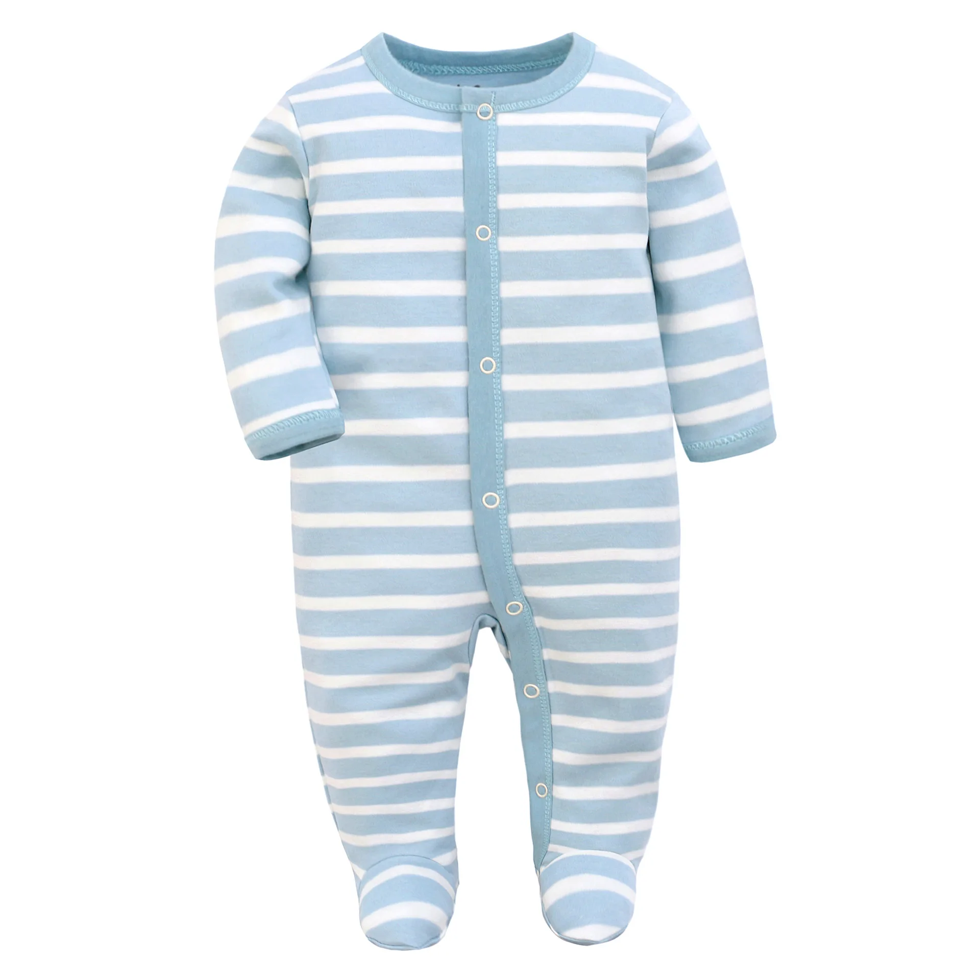 OEM 100% organic Cotton Knitted Newborn Baby Striped Romper Infant &Toddlers Jumpsuit Babies cute Clothes
