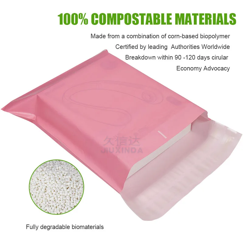 eco friendly Wholesale self adhesive sealing transparent poly mail packaging bag biodegradable mailing bags free shipping