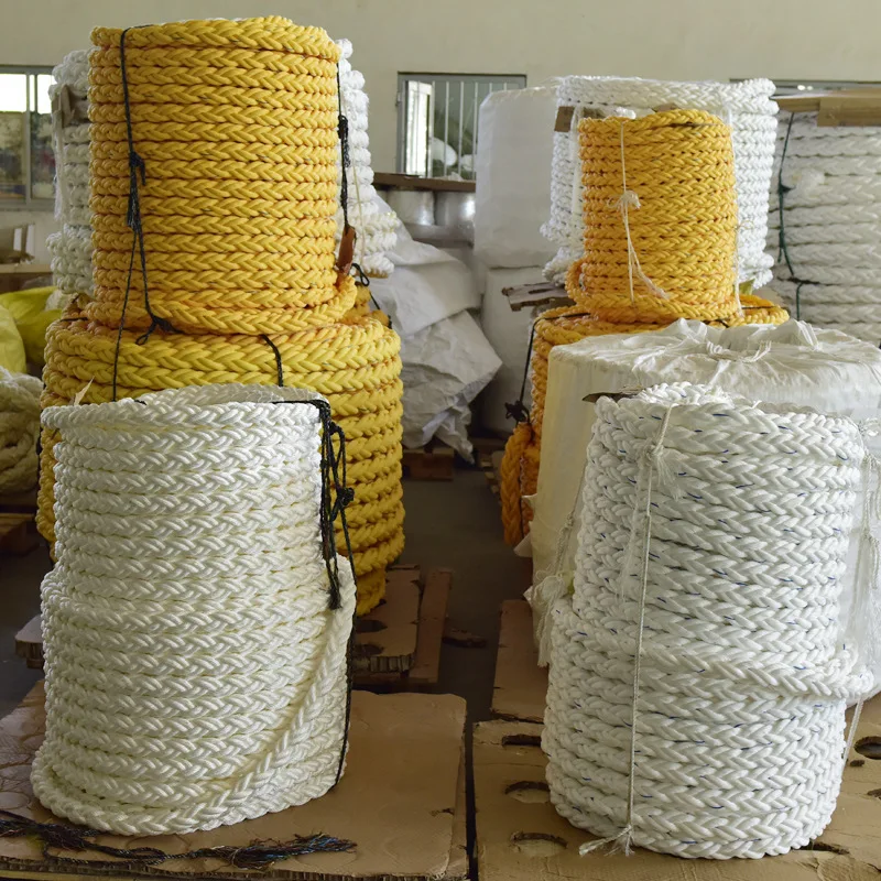 60mm polyester rope used mooring ship hawser nylon rope to shanghai port
