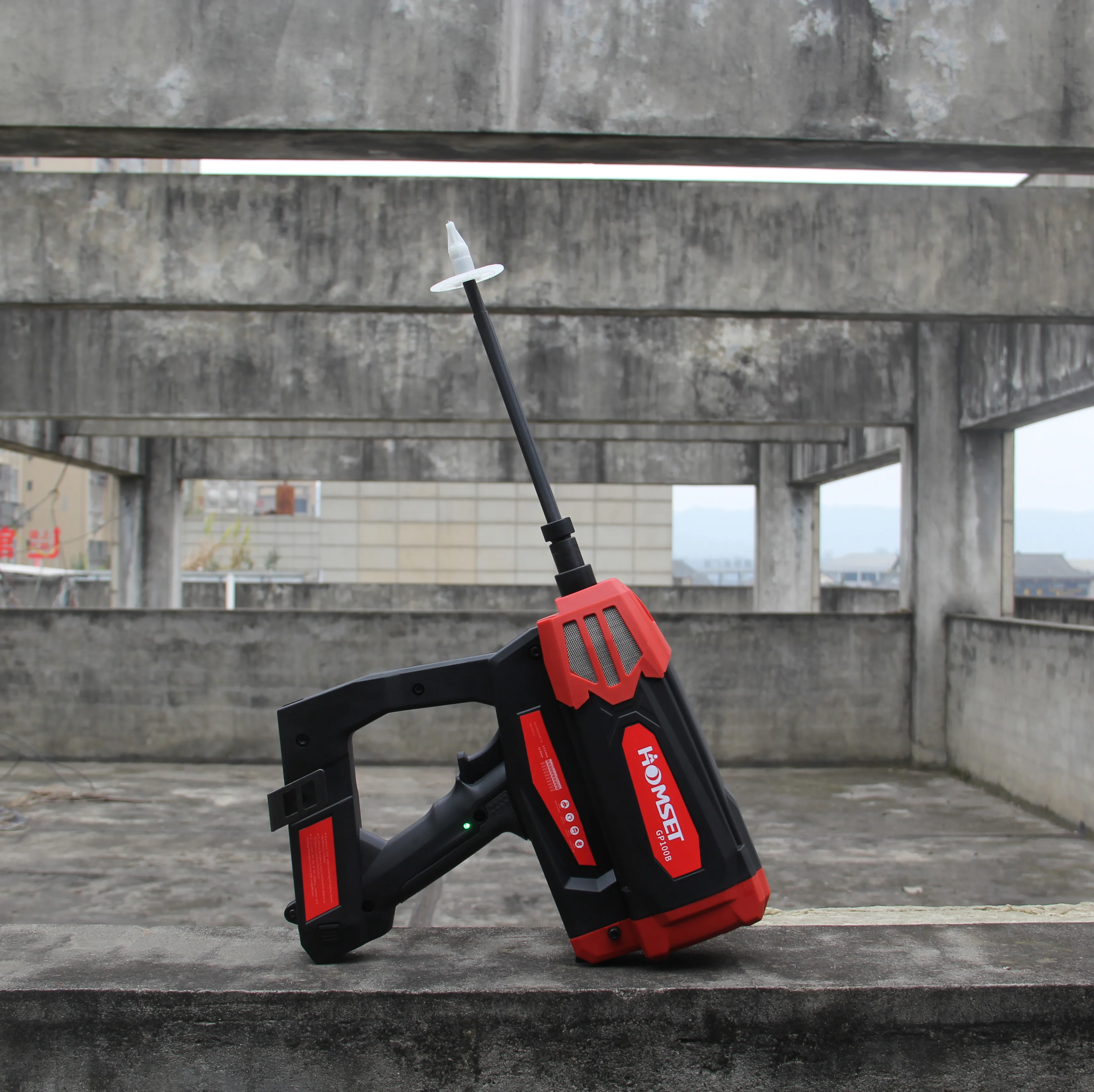 New GP100B Fuel cell nailers for fastening insulation material to concrete wall
