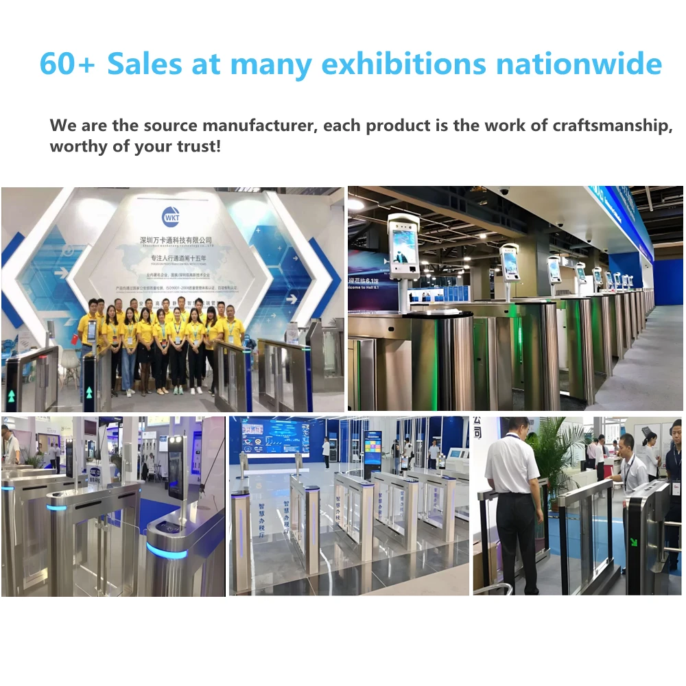 Wan Cartoon Public Entrance Rfid Card Qr Code Barcode Access Automatic Brushless Motor Nice Barrier Speed Turnstile Swing Gate
