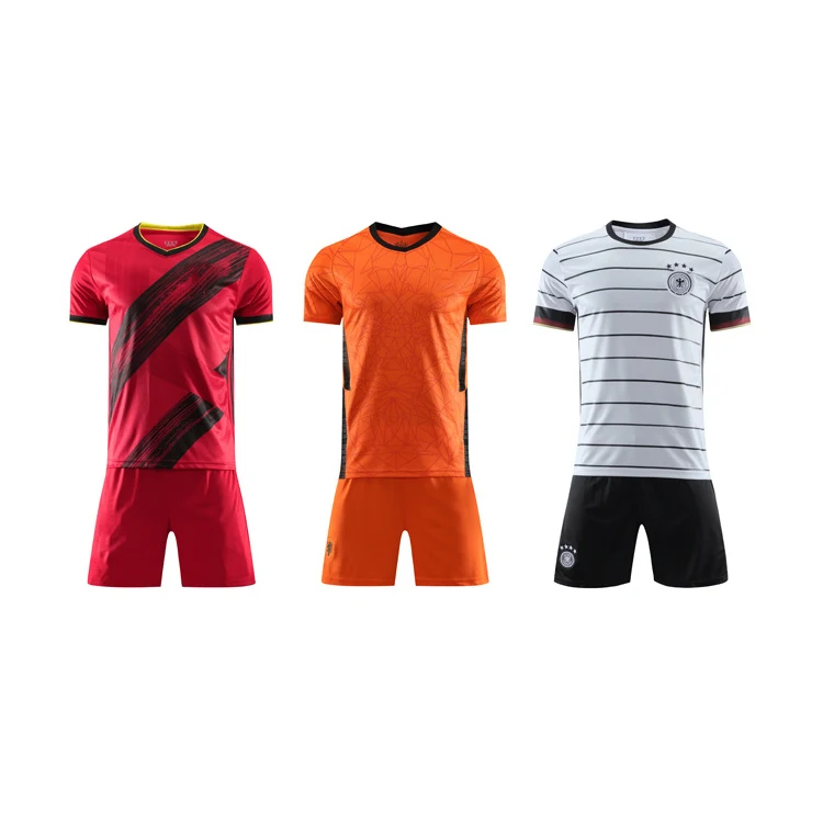 Термотрансферная печать короткий футбол Голландская футбольная майка Футбольная на