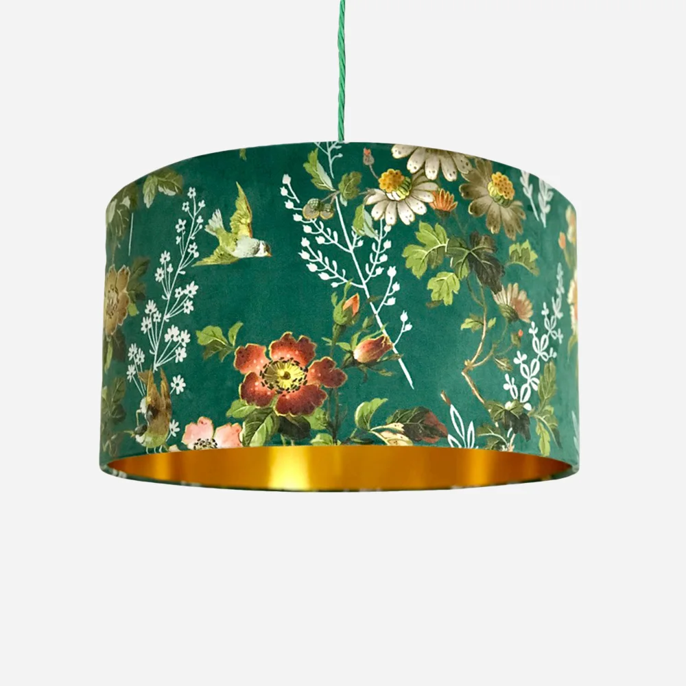 
PVC fabric light cover with customized patterns printing table lampshades 