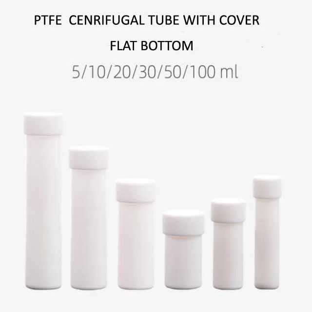 PTFE  round bottom flat bottom centrifugal tube with cover