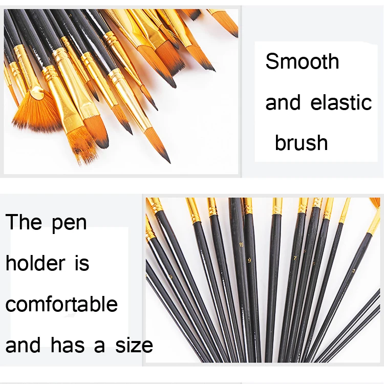 
Professional 15 art supplies art paint brush set Watercolor acrylic paint brush set 