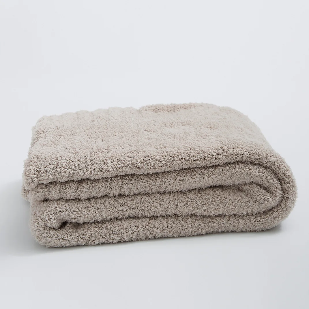 High Quality Winter Microfiber Fluffy Throw Knit Blanket For Sofa and Bed