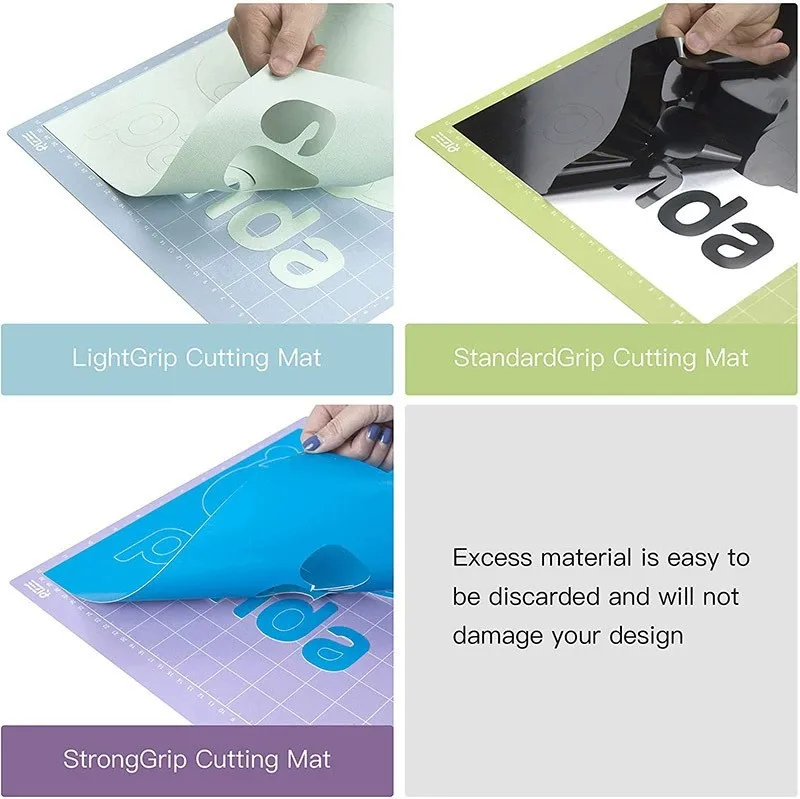 XinyiArt 12x12 inch Standard Grip Standard Adhesive Sticky Quilting Replacement Cut Mats Cutting Mat for Cricut