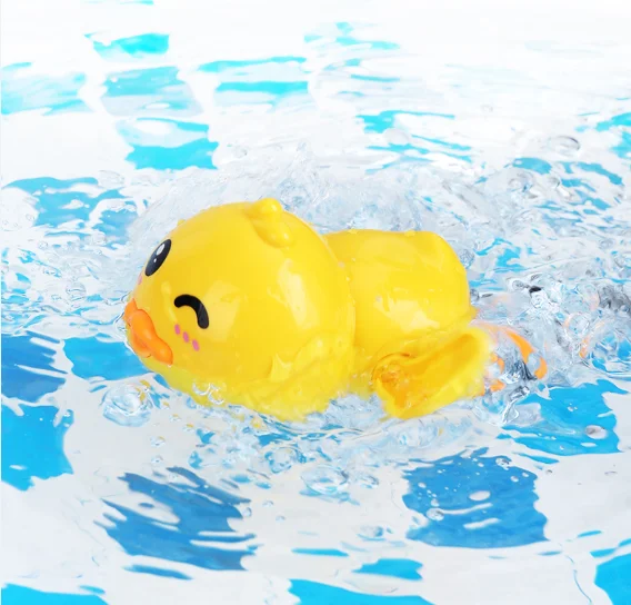 Hot selling cute cartoon yellow duck bath toys for kids pool swimming toys for bath