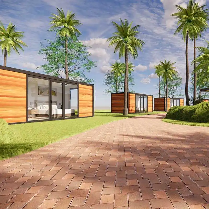 Holiday hotel cabins house fully customized tiny house resort prefab modular house prefabricated living container home