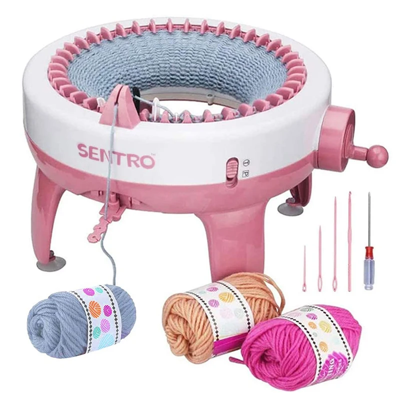 Plastic loom knitting set 40 needles smart round knitting looms kit kids DIY tool knitting machine