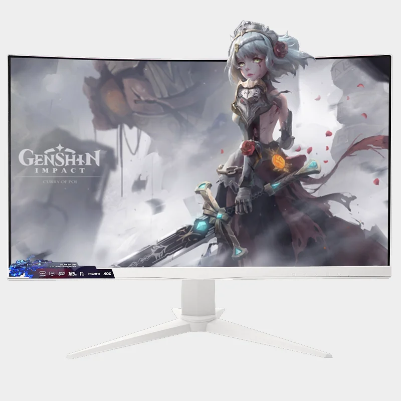 AOC White 2560x1440 / 144hz Game Monitor Led Display 27 Inch Pls Panel Display