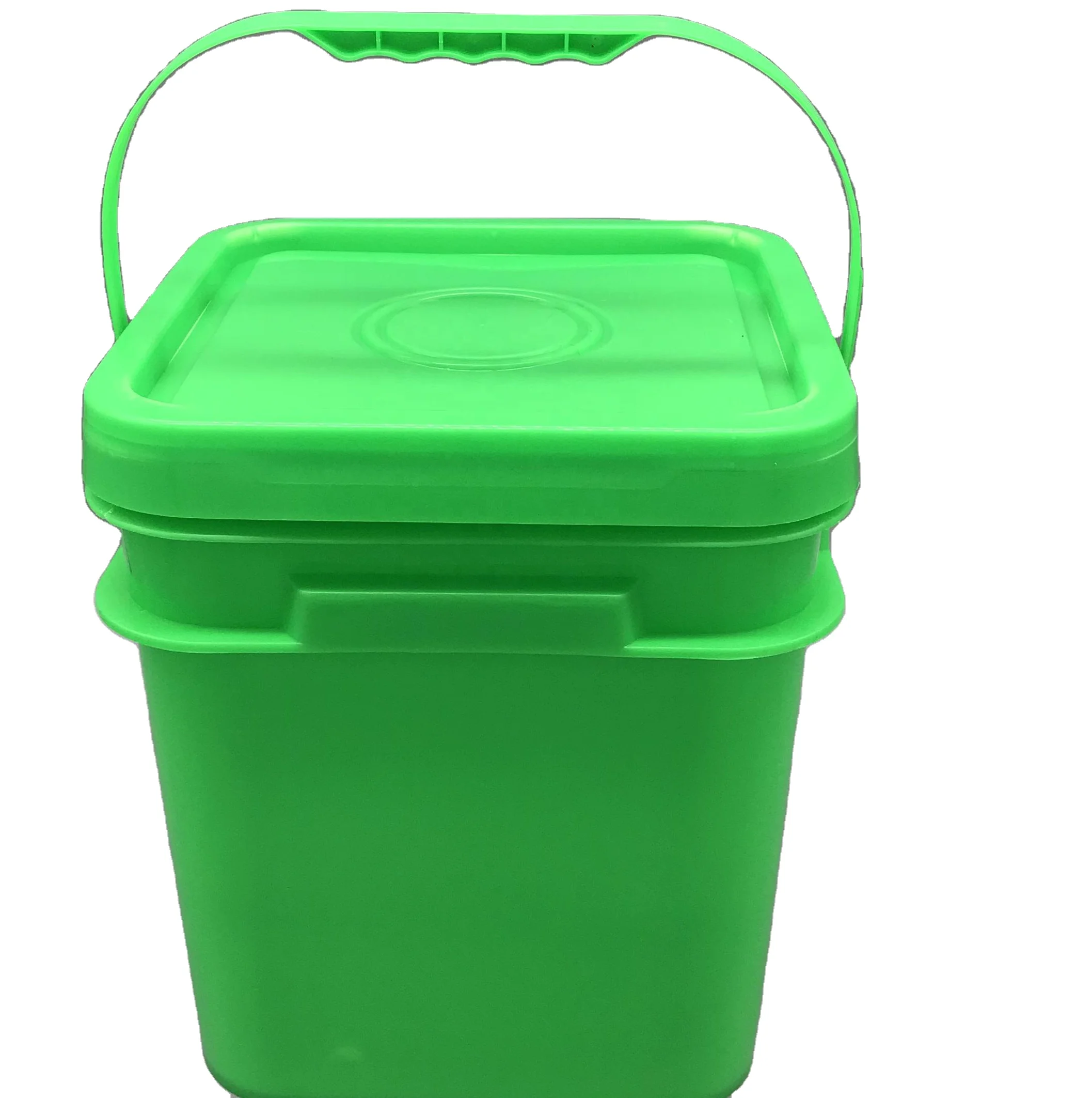 Square 1L to 10L BPA free yogurt bucket airtight thick plastic bucket transparent with lid