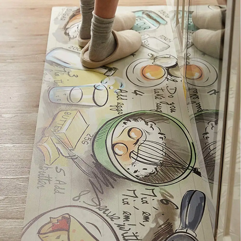 Factory Supply Anti Fatigue Washable Kitchen Floor Mat , Non Slip Waterproof Kitchen Door Rug Mat Kitchen Mat