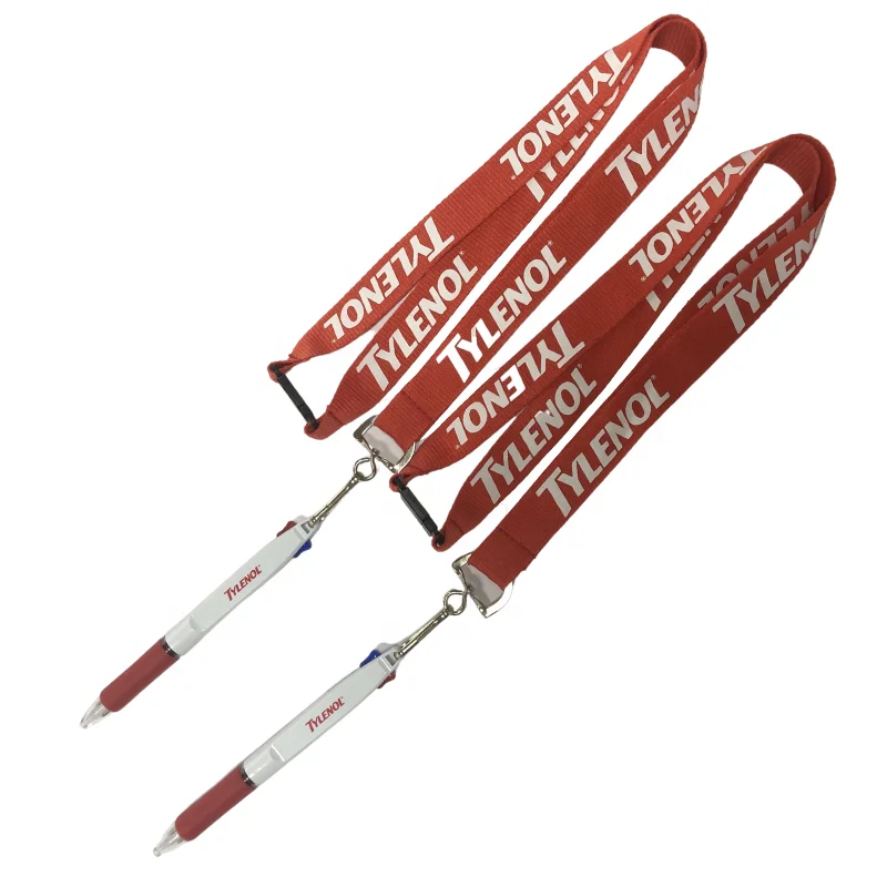 Custom Polyster silkscreen Lanyards with pencil Holder Lanyard for Promotion wholesale cheap custom lanyard with pen