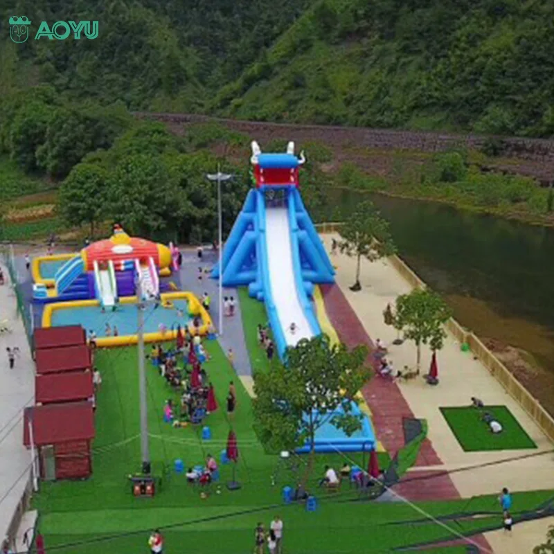 Factory Price Popular Submarine Bouncer Water Slides Submarine Inflatable Water Mobile Land Park for Sales