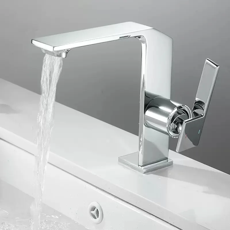 Basin Faucets Wash Waterfall Bathroom Shower Basin Faucet Sink For Hotel