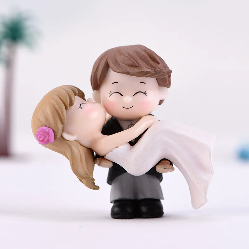 Свадебная 3D кукла жениха невесты фигурка для подарочной коробки влюбленных пар миниатюрное ремесленное украшение фигурки настольное автомобиля