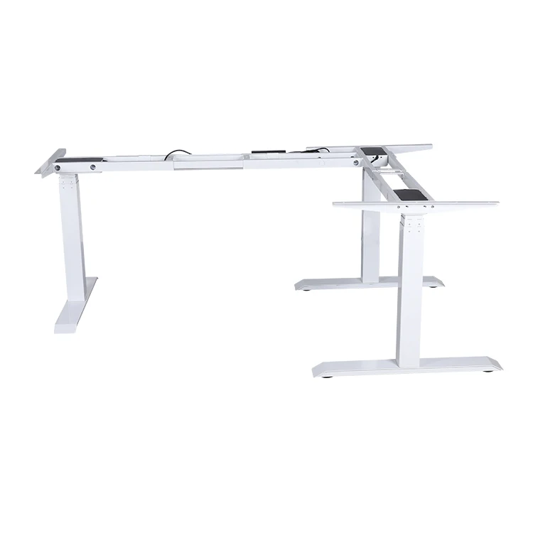 Colorful L Triple Motor Adjustable Desk Ergonomic Standing Office Lift Table Workstation Table Office Furniture