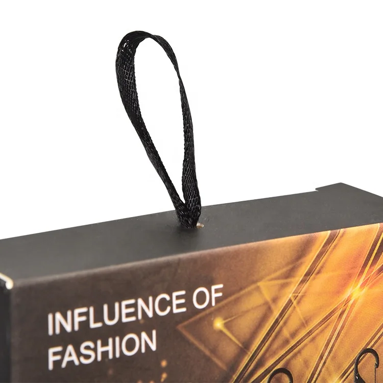 Custom design earphone box printing service, box with clear window, hanging packaging box