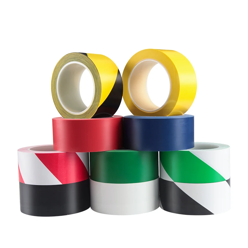 BYSLI Heavy Duty Caution Tape Yellow Warning Danger Safety Line Roll Caution Vinyl PVC Floor Marking Tape for Car/Cable/Road