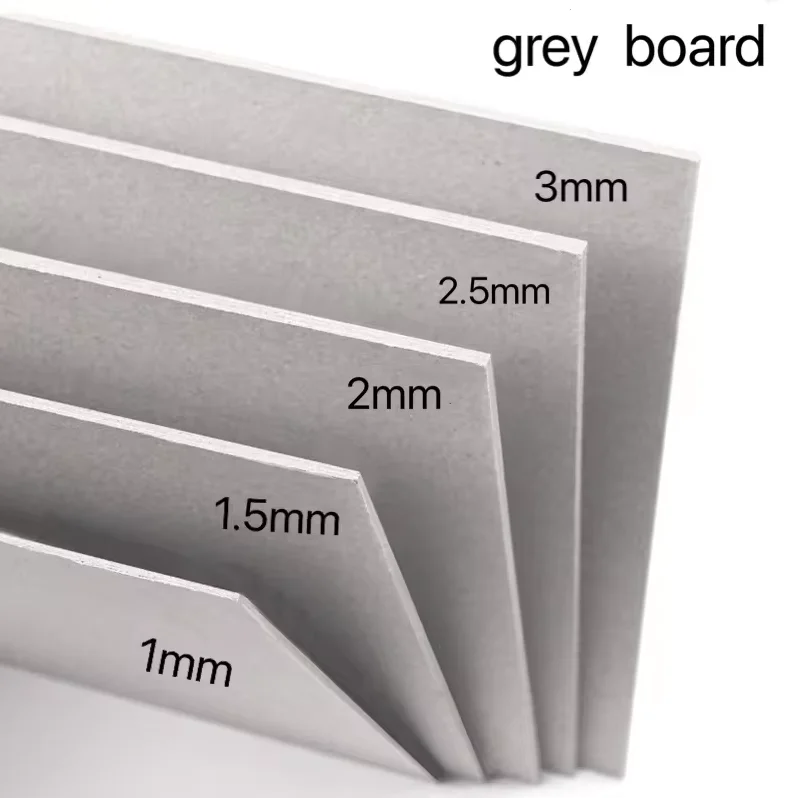 Factory Supplier New Brand Hard Double Sided Backing Board Model Material Grey Paperboard