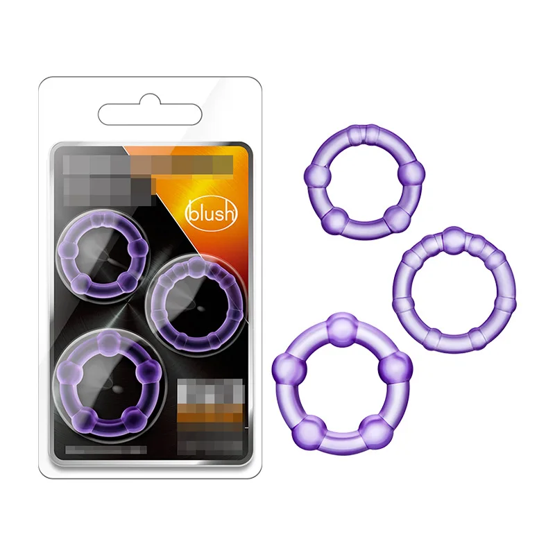Hot sale purple Delay Ring Toys Sex Adult Quarter Magnet Cock Ring for Men Toy Penis Ring